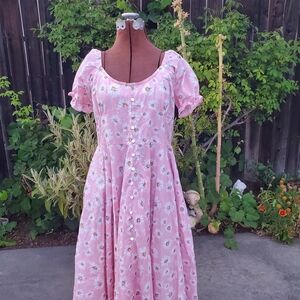 Floral Pink Midi Dress